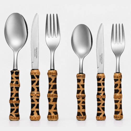 Talheres pintados a mao padrao zebra