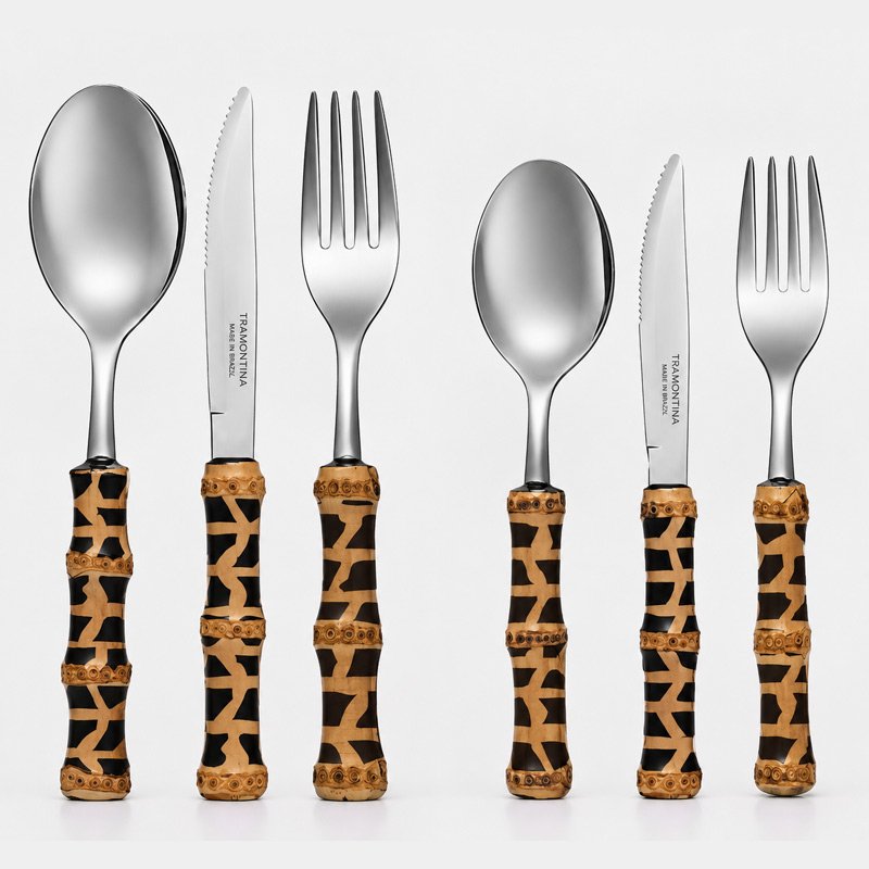 Talheres pintados a mao padrao zebra